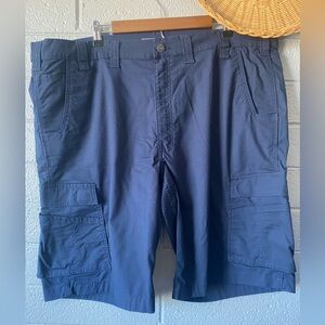 Carhartt Force Relaxed Fit Ripstop Cargo Work Short Navy—Size 44